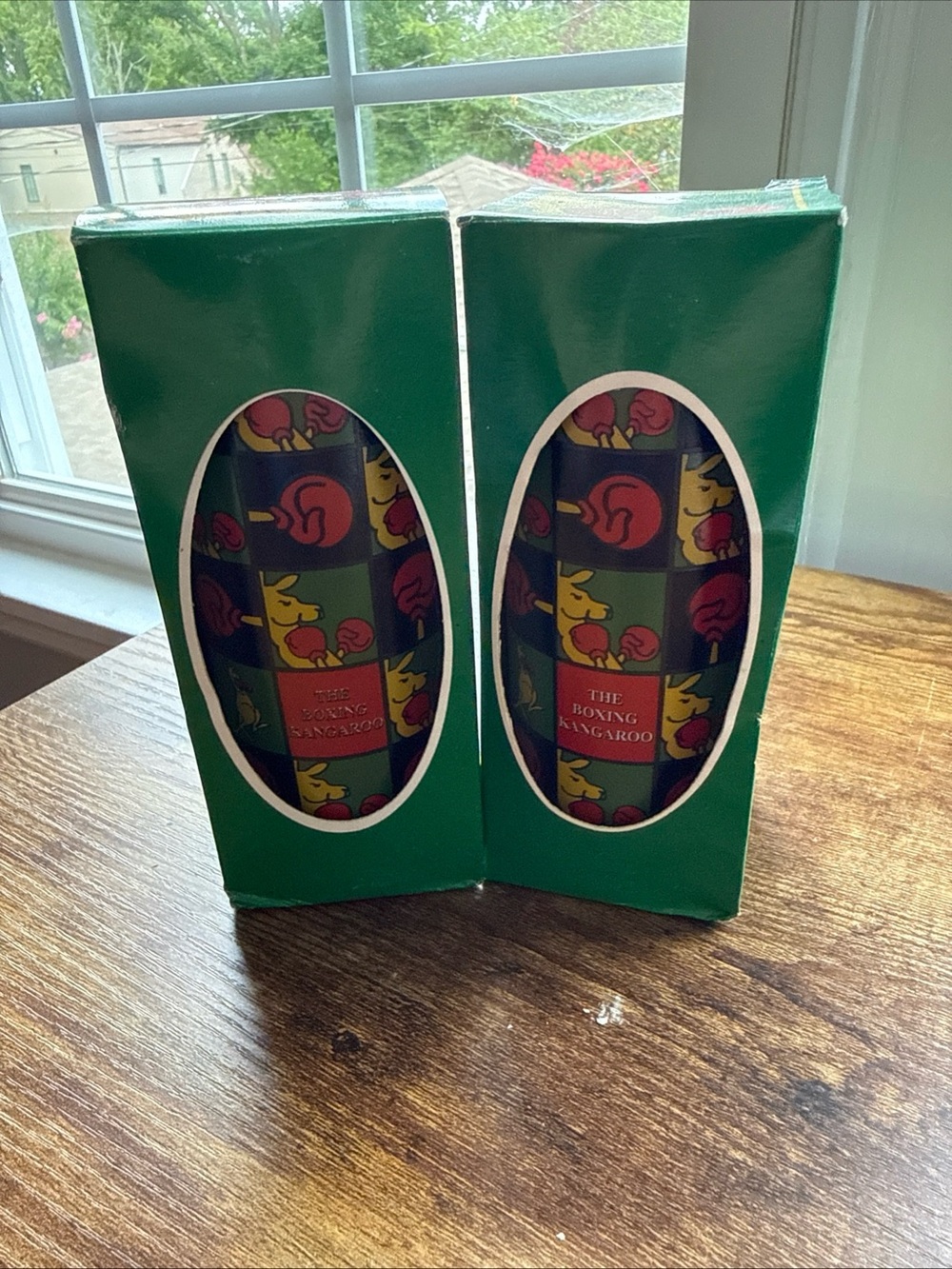 Boxing Kangaroo Highball Drinking Glass. Collectable In Box 2 X 340ml Hi-Ball